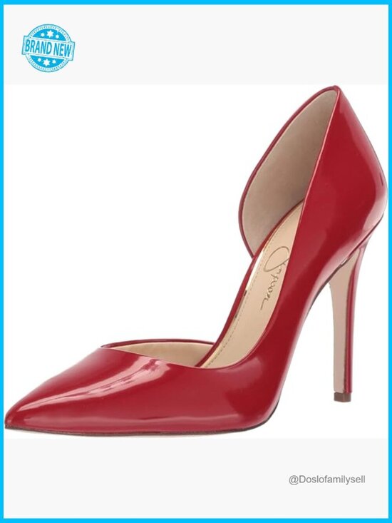 Shoes - Pointed Toe D'Orsay Pumps Elegant Stiletto Heels Chic Patent Leather Office Wear